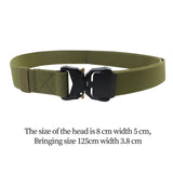 Maxbell Nylon Belt Durable Casual Belt with Quick Release Buckle Waistband Men Belts Green