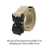 Maxbell Nylon Belt Durable Casual Belt with Quick Release Buckle Waistband Men Belts Khaki