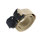 Maxbell Nylon Belt Durable Casual Belt with Quick Release Buckle Waistband Men Belts Khaki