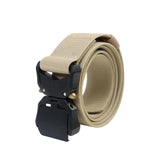Maxbell Nylon Belt Durable Casual Belt with Quick Release Buckle Waistband Men Belts Khaki