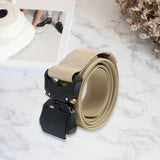 Maxbell Nylon Belt Durable Casual Belt with Quick Release Buckle Waistband Men Belts Khaki