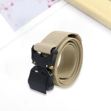 Maxbell Nylon Belt Durable Casual Belt with Quick Release Buckle Waistband Men Belts Khaki