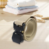 Maxbell Nylon Belt Durable Casual Belt with Quick Release Buckle Waistband Men Belts Khaki