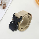 Maxbell Nylon Belt Durable Casual Belt with Quick Release Buckle Waistband Men Belts Khaki