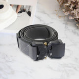 Maxbell Nylon Belt Durable Casual Belt with Quick Release Buckle Waistband Men Belts Dark Gray