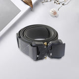 Maxbell Nylon Belt Durable Casual Belt with Quick Release Buckle Waistband Men Belts Dark Gray