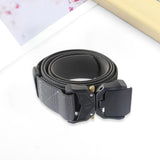 Maxbell Nylon Belt Durable Casual Belt with Quick Release Buckle Waistband Men Belts Dark Gray