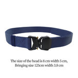 Maxbell Nylon Belt Durable Casual Belt with Quick Release Buckle Waistband Men Belts Blue