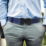 Maxbell Nylon Belt Durable Casual Belt with Quick Release Buckle Waistband Men Belts Blue