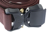 Maxbell Nylon Belt Durable Casual Belt with Quick Release Buckle Waistband Men Belts Coffee