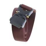 Maxbell Nylon Belt Durable Casual Belt with Quick Release Buckle Waistband Men Belts Coffee