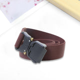 Maxbell Nylon Belt Durable Casual Belt with Quick Release Buckle Waistband Men Belts Coffee