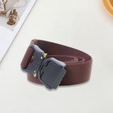 Maxbell Nylon Belt Durable Casual Belt with Quick Release Buckle Waistband Men Belts Coffee