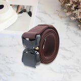 Maxbell Nylon Belt Durable Casual Belt with Quick Release Buckle Waistband Men Belts Coffee
