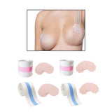 Maxbell 10x Reusable Nipple Covers 5M breast tape Pasties Sticky Pink Round