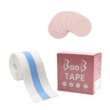 Maxbell 10x Reusable Nipple Covers 5M breast tape Pasties Sticky Blue Round