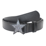 Maxbell Women PU Leather Belt 1.1inch Width Versatile Ladies Waist Belt for Jeans Black