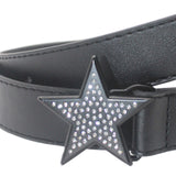 Maxbell Women PU Leather Belt 1.1inch Width Versatile Ladies Waist Belt for Jeans Black