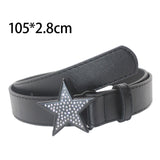 Maxbell Women PU Leather Belt 1.1inch Width Versatile Ladies Waist Belt for Jeans Black