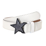 Maxbell Women PU Leather Belt 1.1inch Width Versatile Ladies Waist Belt for Jeans White