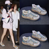 Maxbell Women's Walking Shoes Fashion Upper Gym Shoes for Camping Jogging Trekking Apricot 36