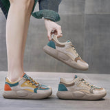 Maxbell Women's Walking Shoes Fashion Upper Gym Shoes for Camping Jogging Trekking Apricot 36
