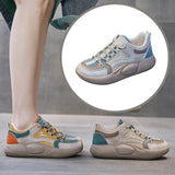 Maxbell Women's Walking Shoes Fashion Upper Gym Shoes for Camping Jogging Trekking Apricot 36