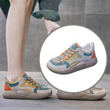 Maxbell Women's Walking Shoes Fashion Upper Gym Shoes for Camping Jogging Trekking Yellow 36