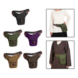 Maxbell Retro Style Medieval Belt Pouch Cosplay Storage Bag Game Handmade Purse Black