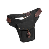 Maxbell Retro Style Medieval Belt Pouch Cosplay Storage Bag Game Handmade Purse Black