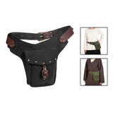 Maxbell Retro Style Medieval Belt Pouch Cosplay Storage Bag Game Handmade Purse Black