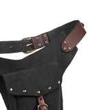 Maxbell Retro Style Medieval Belt Pouch Cosplay Storage Bag Game Handmade Purse Black