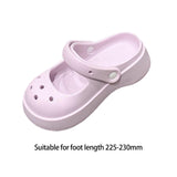 Maxbell Clog Slipper Med Heels Waterproof Floor Slides Shoes for Women Men Bathroom Purple 35 to 36