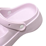 Maxbell Clog Slipper Med Heels Waterproof Floor Slides Shoes for Women Men Bathroom Purple 35 to 36