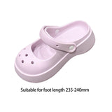 Maxbell Clog Slipper Med Heels Waterproof Floor Slides Shoes for Women Men Bathroom Purple 37 to 38