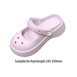 Maxbell Clog Slipper Med Heels Waterproof Floor Slides Shoes for Women Men Bathroom Purple 39 to 40