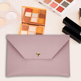 Maxbell Makeup Bag Travel Simple PU Leather Gift for Women Girl Toiletry Clutch Violet