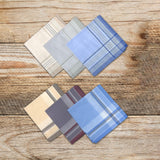 Maxbell Pocket Square Suit Hankies Cotton Men's Handkerchiefs for Father Gentlemen 6pcs