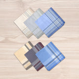 Maxbell Pocket Square Suit Hankies Cotton Men's Handkerchiefs for Father Gentlemen 6pcs
