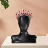 Maxbell Rhinestone Tiara Wedding Bride Headpieces Dress up Alloy Bling Bridal Crown Red