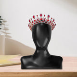 Maxbell Rhinestone Tiara Wedding Bride Headpieces Dress up Alloy Bling Bridal Crown Red