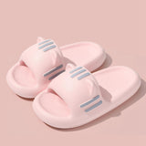 Maxbell Cartoon Cat Slippers Open Toe Summer for Cleaning Showering Swimming Pool Pink of 40 To41