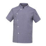 Maxbell Men Women Chef Coat Jacket Short Length Sleeve Chef Clothes Summer for Pub XL