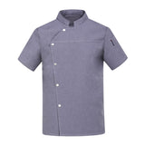 Maxbell Men Women Chef Coat Jacket Short Length Sleeve Chef Clothes Summer for Pub XL