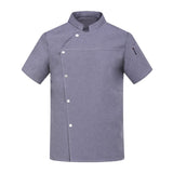 Maxbell Men Women Chef Coat Jacket Short Length Sleeve Chef Clothes Summer for Pub XL