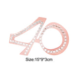 Maxbell Birthday Glasses Party Eyewear Wedding Rave Carnival Rhinestones Eye Glasses 40