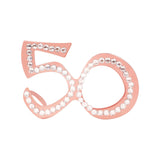 Maxbell Birthday Glasses Party Eyewear Wedding Rave Carnival Rhinestones Eye Glasses 50