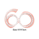 Maxbell Birthday Glasses Party Eyewear Wedding Rave Carnival Rhinestones Eye Glasses 60