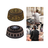 Maxbell Muslim Prayer Hat Men Embroidery Praying Beanie Hat for Boys Prayer Ceremony Style A