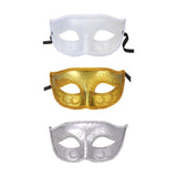 Maxbell Half Face Mask Costume Accessories Party Prom Ball Women Men Masquerade Mask White